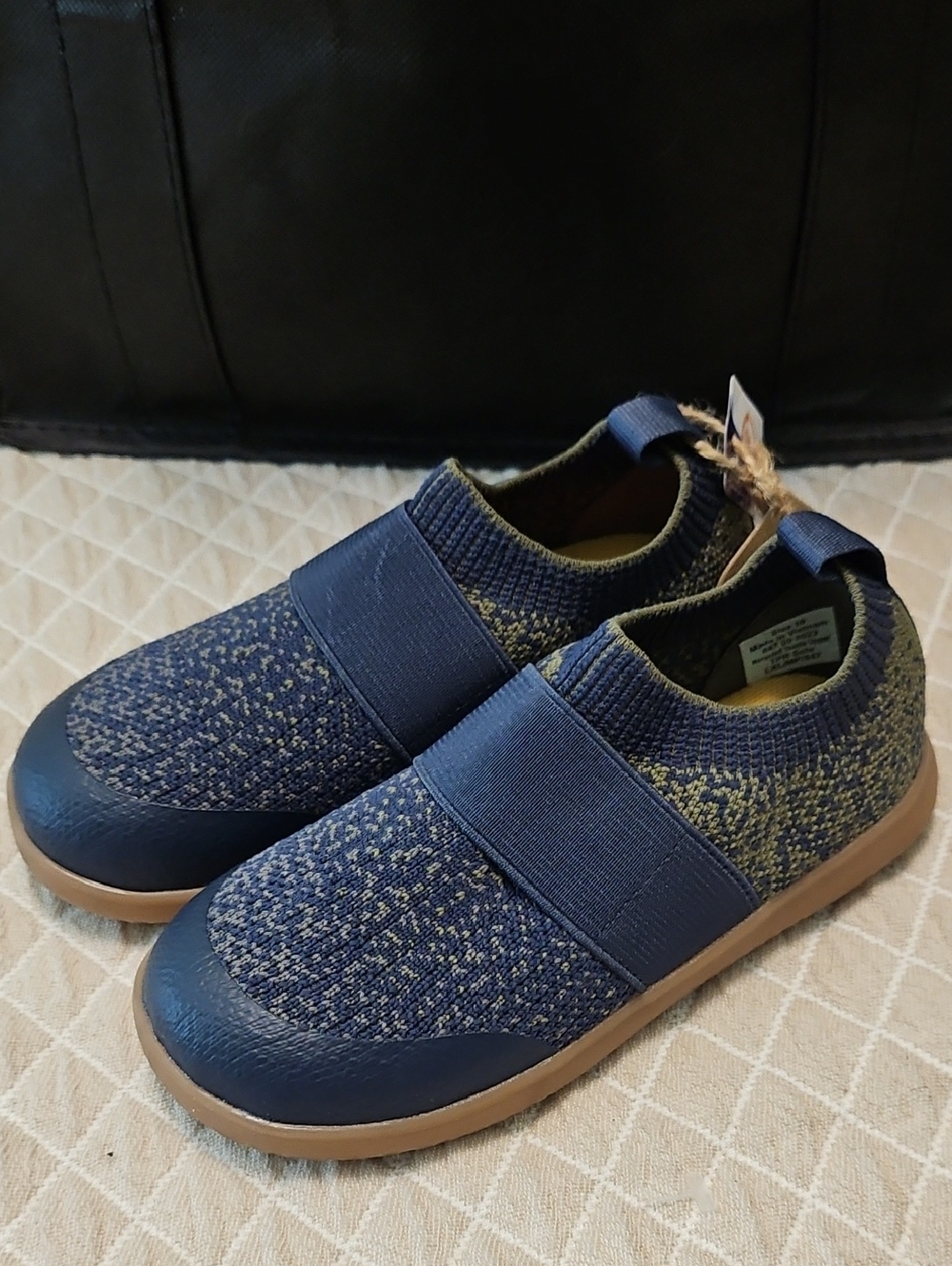 Livie & Luca Boys Lynx Knit Slip On Sneaker Size 10 Blue Activewear NWT